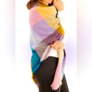 Fraas Luxury soft  plaid scarf